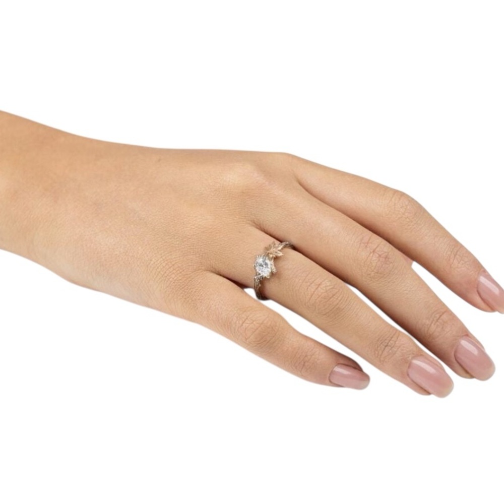 Silver Plated Nature Inspired Leaf Ring. New. - Picture 4 of 7